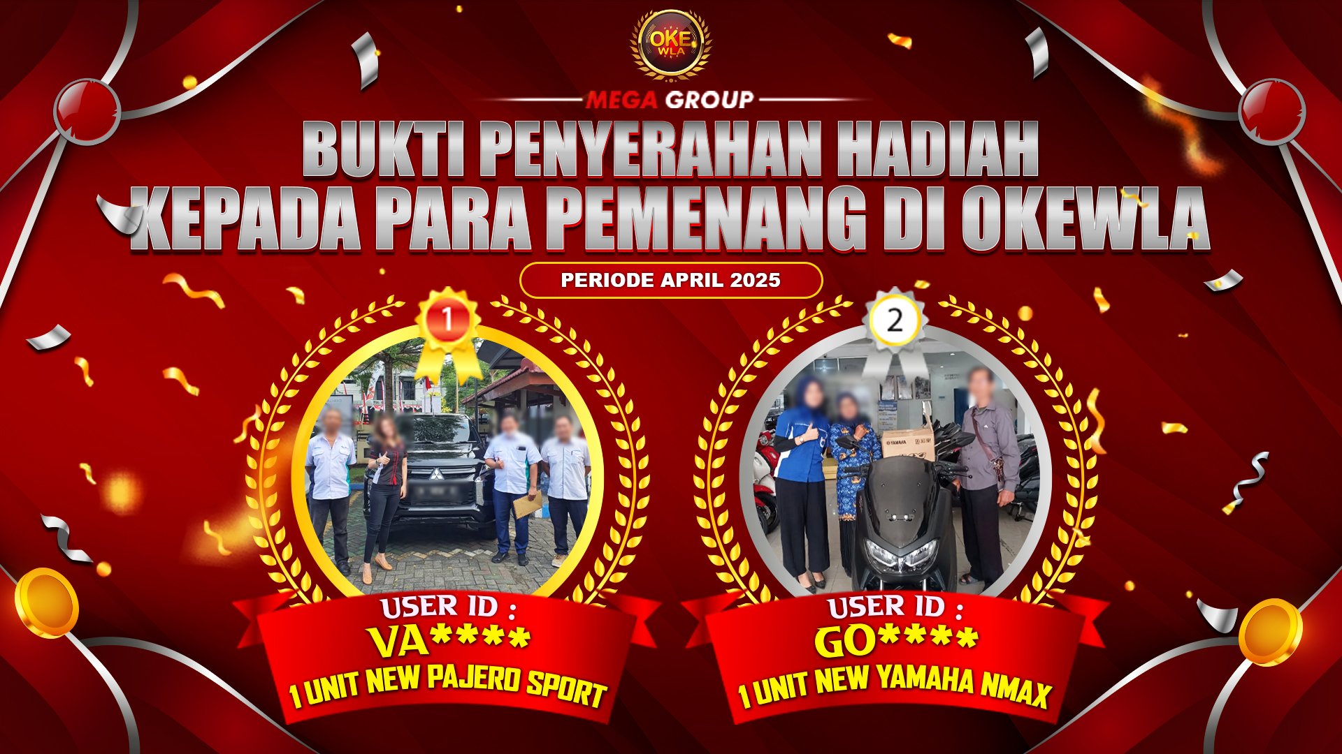 Selamat Kepada Member Setia OKEWLA Sudah Memenangkan Satu Unit Mobil Pajero Sport